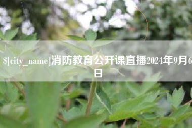 宝鸡消防教育公开课直播2024年9月6日
