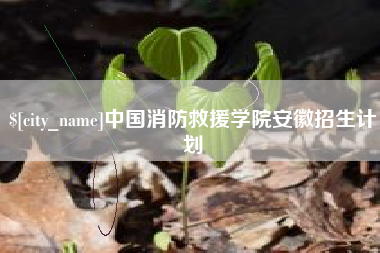 宝鸡中国消防救援学院安徽招生计划