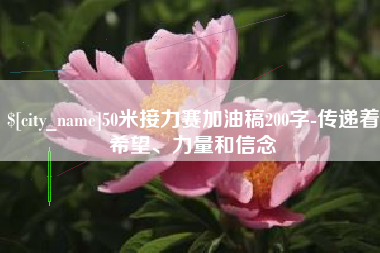 宝鸡50米接力赛加油稿200字-传递着希望、力量和信念