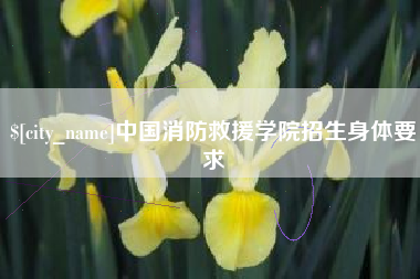 宝鸡中国消防救援学院招生身体要求
