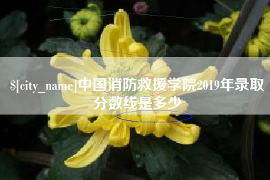 宝鸡中国消防救援学院2019年录取分数线是多少