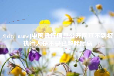 宝鸡中国执行信息公开网查不到被执行人是不是已解除限高