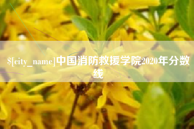 宝鸡中国消防救援学院2020年分数线